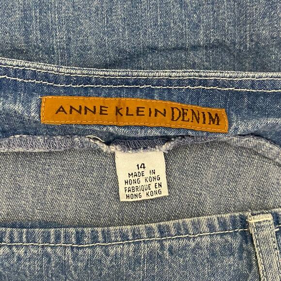 Anne Klein Denim Jean Skirt Size 14 - Picture 3 of 6
